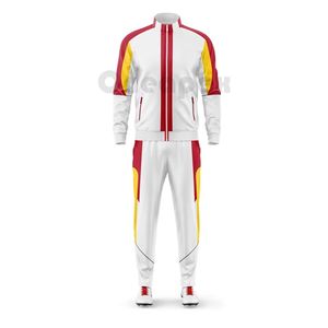 Vêtements d'entraînement pour hommes 100% Polyester Coton Survêtement zippé Veste de sport Survêtement Uniforme Prix de gros - Product Image 3