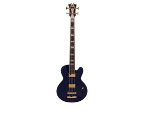 Bajo Eléctrico Solidbody EX-SD de la Marca TopSales, Nuevo, Color Azul Marino con Rayas - Product Image 1