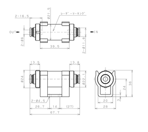 Filtro de Vacío Rotatorio de Tambor Neumático de Fieltro de Flujo Alto PISCO, Origen Japón, 0.027kg - Product Image 2