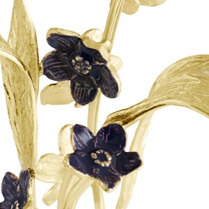 Sculpteur de fleurs or et violet de créateur pour décoration de table et déclaration à usage multiple - Product Image 4