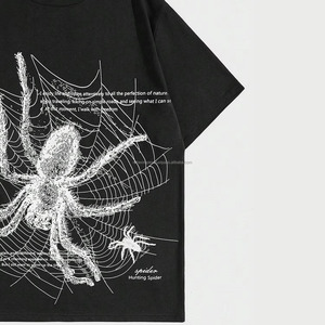 REHEXIMPEX 2026 OEM Camiseta Personalizada para Hombre, Estilo Vintage, Estampado de Araña, Secado Rápido, Cuello Redondo, Algodón, Ropa de Halloween - Product Image 3