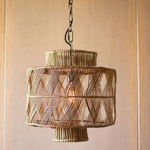 Lámpara colgante única de ratán tejida a mano, lámpara colgante, mayorista vietnamita, fabricación de iluminación decorativa - Product Image 3