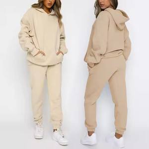 Custom Women Fall Winter 2026 100% Cotton Terry <b>Towel</b> Fleece Crop Short Tank Tops Leggings <b>Hoodie</b> 2 Piece Tracksuit - Product Image 2