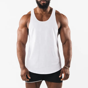 Débardeur de fitness blanc pour hommes du fabricant, nouveau style, débardeur homme col rond effet délavé, style 2026 - Product Image 1