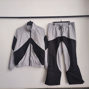 Conjunto de Chaqueta Cortavientos y Pantalones Cortos de Invierno para Hombre, Estilo Urbano, con Cremallera Reflectante, Algodón Grueso, con Capucha, Dos Piezas - Product Image 4