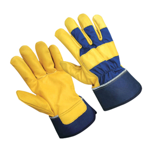 2025 Guantes de trabajo de cuero anticorte para hombre de invierno Palma dividida de vaca reforzada en venta - Product Image 3