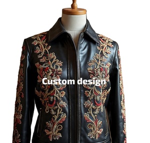 Proveedor de chaquetas de cuero de diseñador de moda, fabricante de chaquetas de cuero personalizadas para marcas de moda de EE. UU. - Product Image 1