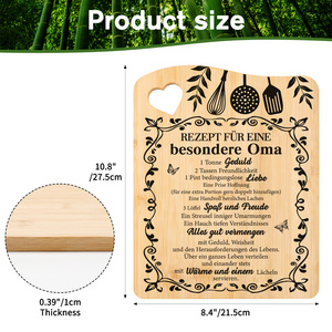 เขียงไม้สลักลายของขวัญขึ้นบ้านใหม่รูปทรงสี่เหลี่ยมผืนผ้าขายดี สำหรับคู่รัก เขียงไม้สำหรับหั่นและเสิร์ฟในครัว - Product Image 2