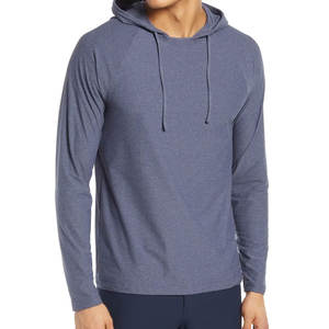 Sweat à capuche personnalisé pour homme, bleu ardoise, léger, respirant, vêtements de sport, vente en gros d'usine, faible MOQ, en vrac - Product Image 1