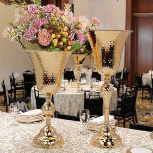 Vase à fleurs décoratif en métal pour mariage, maison, salon, hôtel, bureau, centre de table, décoration intérieure, présentoir, qualité supérieure - Product Image 1