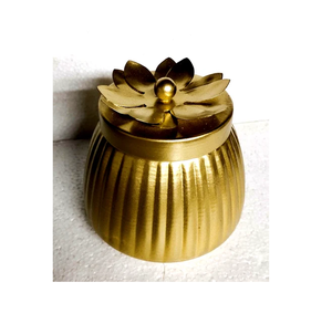 Tazón de fruta seca de cobre Precios Tazón de servicio decorativo Tazón de fruta seca al por mayor con tapa de latón para tamaño pequeño - Product Image 3