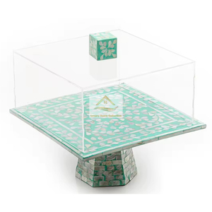 Soporte de calidad de lujo para servir pasteles de tamaño personalizable con fabuloso diseño MOP Postre Server para uso doméstico y hotelero - Product Image 5