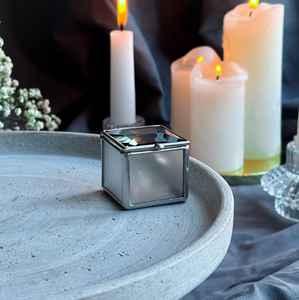 กล่องใส่แหวนแก้วดีไซน์แบบมินิมอลอุปกรณ์จัดระเบียบทำจากแก้วและกรอบโลหะขัดเงาสีทองสำหรับการหมั้นงานแต่งงานวันเกิด - Product Image 4