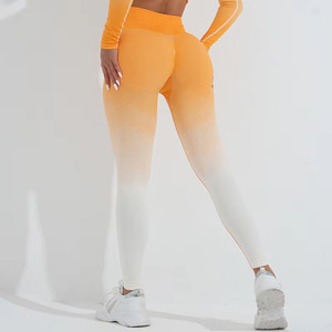 กางเกงเลกกิ้งออกกำลังกายเอวสูงเลกกิ้งออกกำลังกายกางเกงโยคะสีทำจากผ้าสแปนเด็กซ์/ โพลีเอสเตอร์ระบายอากาศ - Product Image 2