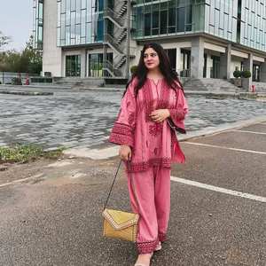 ชุดเล่น Salwar ผ้าฝ้ายแยมสำหรับนักออกแบบรุ่นใหม่เย็บเต็มตัวได้ถึง44แบบมีตาข่ายผ้าลาแคนแฟนซี - Product Image 3