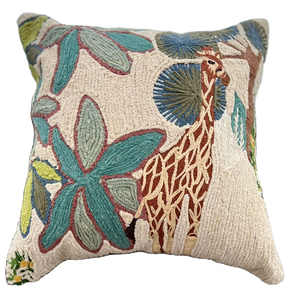 Decorative Bohemian 45x45 Cm Sofa <b>Back</b> <b>Support</b> Giraffe Embroidered Cotton Square Cushion Covers At Best Prices - Product Image 1