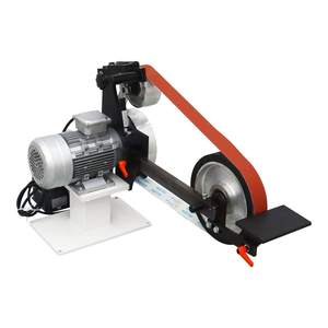 Lijadora de Banda Eléctrica de Velocidad Variable 2000W 110V con 3 Discos Abrasivos, Base para Afilador de Cuchillos y Convertidor de Frecuencia para Bandas de 71-82 Pulgadas - Product Image 3