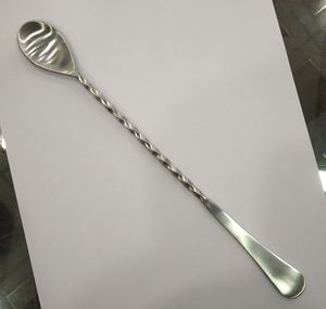 Cuchara de barra de pulido brillante dos en uno de acero inoxidable, tenedor, cuchara retorcida de lujo de estilo moderno multiusos de alta calidad - Product Image 2