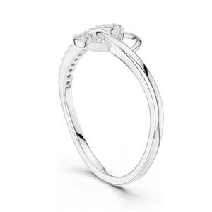 Anillo de Diamantes de Laboratorio de 0.12 CT con Pavé para Mujer, Claridad VVS-VS EF, Oro de 18KT, 14KT, 10KT y Plata 925, Oro Rosa, Amarillo, Blanco - Product Image 5