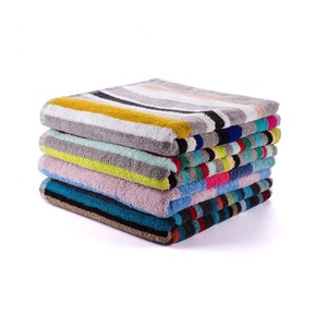 Coton de golf brodé Double face certificat GOTS tissu biologique Restaurant mariage Super absorbant serviettes de bain de haute qualité - Product Image 5
