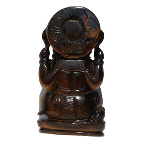Handcrafted Ganesha <b>Statue</b> Figurine India High Grade Tiger Eye Gemstone Rose Quartz Natural Crystal Healing Stone Engraving - Product Image 4