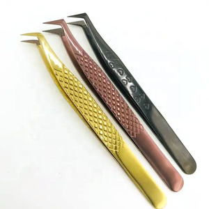 Produits de beauté les plus vendus 2023 vente chaude en stock gamme complète pince à épiler à pointe de fibre d'acier inoxydable cils à pointe de fibre d'impression de coeur - Product Image 5