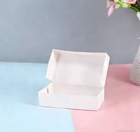 50pcs Coated Double Side Plain Paper Boxes Eco-Friendly White 350G Square Ivory Board Accept Customization Cosmetic Gift Boxes