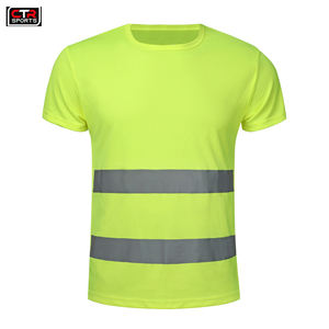 Vêtements de travail de construction haute visibilité pour hommes-T-shirt haute visibilité à manches courtes Bande réfléchissante imperméable Construction haute visibilité - Product Image 3