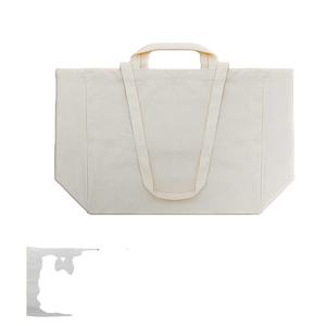 Vente en gros de sacs à provisions en toile durables et écologiques jaunes avec votre propre logo, sac fourre-tout en coton imprimé - Product Image 2