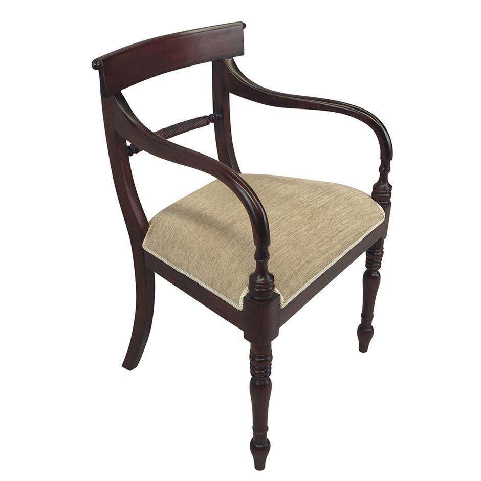 Custom Color carving Dining Arm Chair