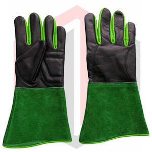 Gants de soudage TIG de qualité supérieure en cuir résistant à la chaleur 7 oz épaisseur 16 pouces longueur Anti-vibration résistant à la déchirure Protection des mains - Product Image 1
