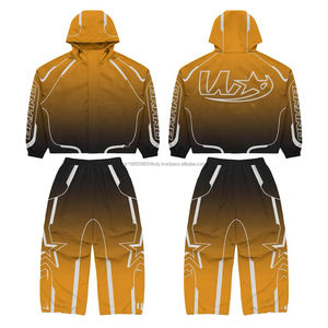 Survêtement unisexe personnalisé, coupe évasée, style football, ample, en polyester, zippé, coupe-vent d'hiver, en nylon, pour hommes - Product Image 4