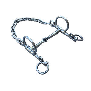 Broca de carreras de acero inoxidable de 6 pulgadas Pelham Horse bits equipo de caballo con cadena de bordillo - Product Image 1
