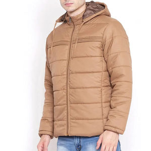 Chaqueta acolchada informal a prueba de viento ecológica de alta calidad para hombre, cuello levantado con cierre de cremallera para invierno, venta al por mayor - Product Image 3