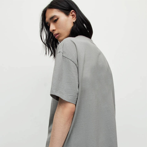 เสื้อยืดผ้าฝ้ายสะพายไหล่โอเวอร์ไซส์สำหรับผู้ชายแบบเรียบง่ายใส่สบายใส่ได้ทุกวันพอดีตัวใส่สบาย - Product Image 4