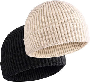 Gorro de punto suave y cálido para invierno, gorros para hombres y mujeres, bordado 3D, patrones de lazos de puntos de camuflaje, gorro con puños de esquí, gorros jacquard - Product Image 2