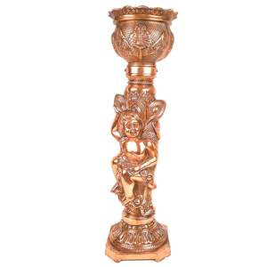 Vase à fleurs en métal, vase sur pied et objet décoratif pour la décoration de la maison, salon, design Art déco - Product Image 1