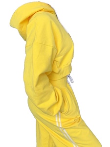 2025 Offre Spéciale dames sweat à capuche court vêtements d'entraînement ensembles Logo personnalisé brodé solide motif survêtements pour filles pour l'hiver Air - Product Image 2