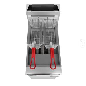 Machine Sewing 40 Lb. Electric Manual 3-Tube 1 Temp <b>Control</b> Floor <b>Standing</b> Commercial Fryer Natural Gas 90,000 BTU - Product Image 3