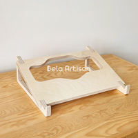 Support d'ordinateur portable ergonomique en bois à double niveau, réglable, léger, finition laquée classique, pour bureau, vente en gros