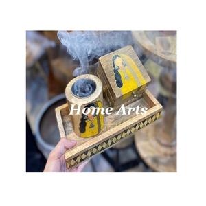 Attractive Design Wood Oud Bakhoor Burner Set With Box Customized Size And Shape Incense Burner <b>For</b> Hot <b>Sale</b> - Product Image 5