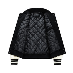 Manteau en laine automne hiver avec logo personnalisé pour hommes, veste universitaire de baseball décontractée et ample avec tissu pour un usage quotidien - Product Image 6