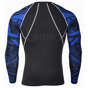 Custom Made Simple Plain Blank Color sólido Bjj Rash Guard Venta caliente MMA Rush Guard Logotipo personalizado Impreso Rash Guard - Product Image 4