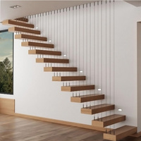 Rampe d'escalier verticale en câble métallique simple HIMOWAY METAL pour intérieur, en acier inoxydable 304 316