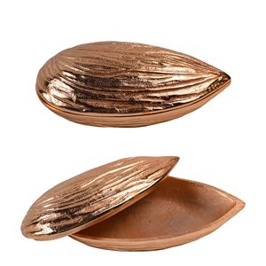 Caja decorativa con diseño de maní con acabado dorado, almacenamiento único para frutas secas, dulces, joyas y decoración del hogar - Product Image 6