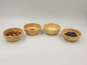 High Quality Eco-Friendly <b>Bamboo</b> <b>Bowl</b> Natural Minimalist Wood Handicraft Vietnam D9H4 cm Camping OEM/ODM Huhipro - Product Image 3