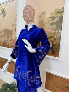 Conjunto de Ropa Estampada de Diseñador Indio para Mujer, para Fiestas de Verano, Oficina, Uso Diario, Secado Rápido, Colores Personalizados |   Venta al por Mayor - Product Image 2