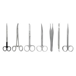 Ensemble d'instruments de dermatologie personnalisés de haute qualité, 14 pièces, acier inoxydable, qualité allemande, instruments chirurgicaux manuels, CE MOL - Product Image 4