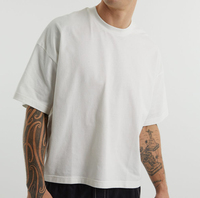 Camiseta Corta Oversize de Algodón Pesado Tejido de 240 Gsm Personalizada, Transpirable, para Hombre, Tallas Grandes, Anti-UV, Ecológica, Lisa por Delante