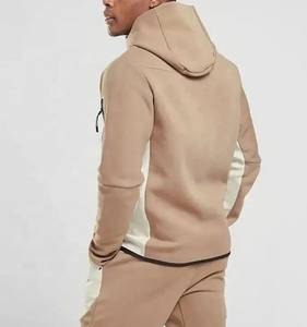 เสื้อมีฮู้ดผ้า100% สำหรับผู้ชายเสื้อแนวสตรีทผ้าคอตตอนน้ำหนักเบามีซิปสำหรับฤดูหนาวตามสั่ง - Product Image 5